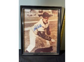 Signed & Framed MLB Sports Photo Hall Of Fame Bob Feller