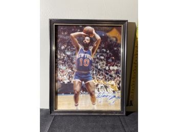 Signed & Framed NBA Sports Photo Walt Frazier