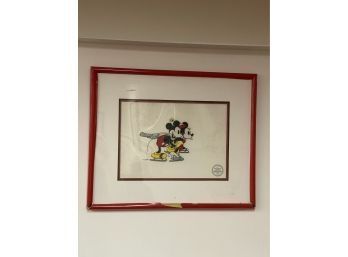 Walt Disney Serigraph The Skating Lesson Framed With COA Certificate Of Authenticity