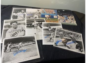Signed MLB Sport Photos Joe DiMaggio Mickey Mantle