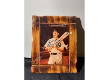 Signed - Mickey Mantle Mounted Photo
