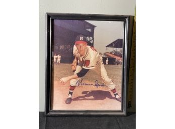 Signed & Framed MLB Sports Photo Hall Of Fame Warren Seafin