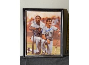 Signed & Framed MLB Sports Photo Don Mattingly & Hall Of Fame Dave Winfield