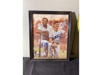 Signed & Framed MLB Sports Photo Don Mattingly & Hall Of Fame Dave Winfield