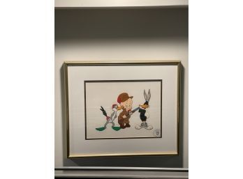 Signed And Framed With COA Rabbit Fire Warner Bros Artwork Duck Season Rabbit Season
