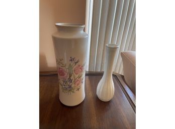 Milk Glass Vase, Japanese Vase