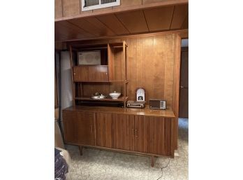 Vintage Stereo Cabinet With Garrard Turntable, Heathkit And Speaker