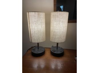 Matching Table Lamps With Outlets - Working