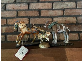 Trio Horse Statues