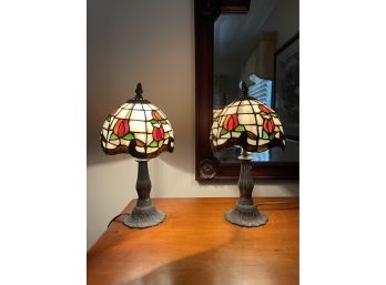 Tiffany Style Stained Glass Lamps - Working