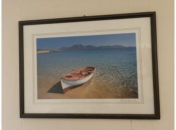Signed & Framed Boat Photo