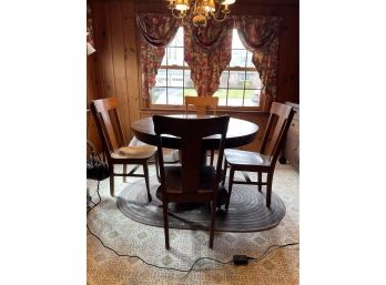 Vintage Tiger Wood Table & Chairs