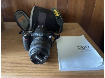 Nikon D60 Camera With Camera Bag