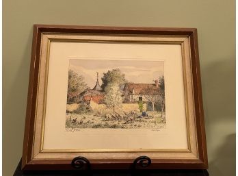 1949 Hand Colored Etching Marcel Jacques