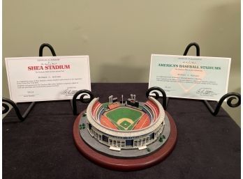 Danbury Mint Shea Stadium Model With Certificate Of Ownership / Registration