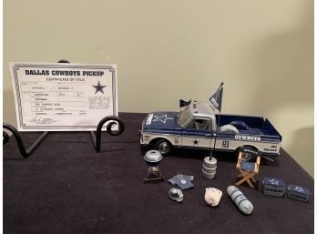 Danbury Mint Dallas Cowboys Pickup Chevrolet 1972 Model Car With Certificate Of Title