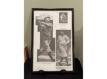 Framed Print - Babe Ruth, Mel Ott , Lou Gehrig