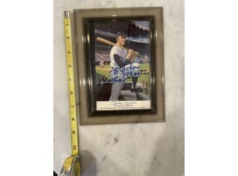Signed Mickey Mantle Photo
