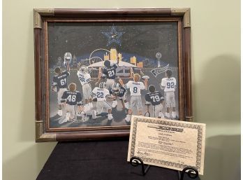 Signed Dallas Cowboys Little Cowboys Lithograph # 9/500 W/ COA By Alan Studt 1997