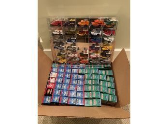 Official NFL Football Matchbox Collector Cars In Display Case With Original Boxes Matchbox Road Museum