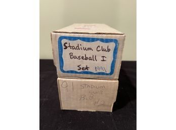 1991 Complete Sets Stadium Club 1 , 1991 Stadium Club 2 Baseball Trading Cards