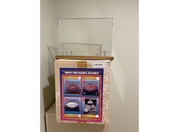 New Acrylic Football Display Case With Original Box