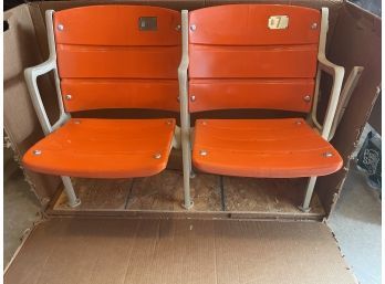 Official Shea Stadium Seats (pair) With Purchase Letter
