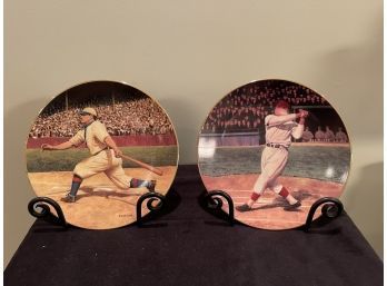 Limited Edition Plates Honus Wagner The Flying Dutchman & Jimmie Foxx The Best