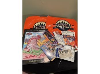 Game Day Ticket Stubs & Mets Bags