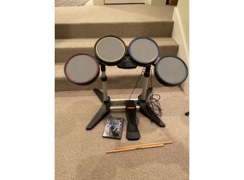 PlayStation Rock Band Drum Set And Game