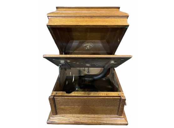 Antique Phonograph Storage Cabinet