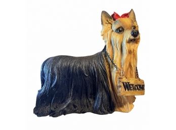 Dog Welcome Statue
