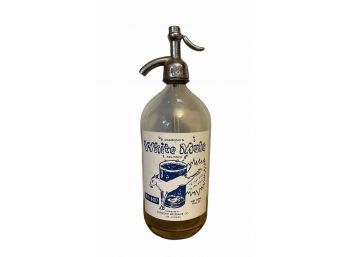 Vintage White Mule Seltzer Bottle