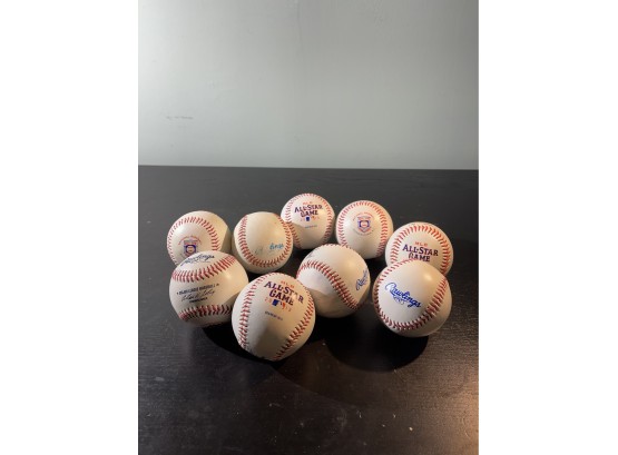 9 Rawlings Commemorative Baseballs  Assorted Baseballs