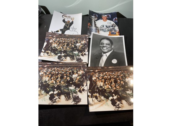 Signed Joe Nieuwendyk Signed Stanley Cup Photos & Willie Mays Signed Photo