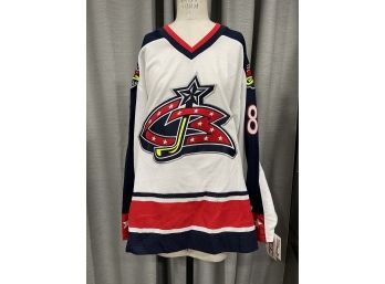 New With Tags Columbus Blue Jackets Sanderson 8 Hockey Hockey Jersey Size Large