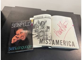 Signed Howard Stern Book & Seinfeld Book