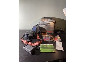 Canon T50 Camera With Camera Bag & Extras