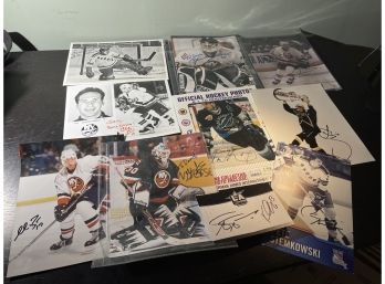 Signed NHL Hockey Photos- Pete Stemkowski,