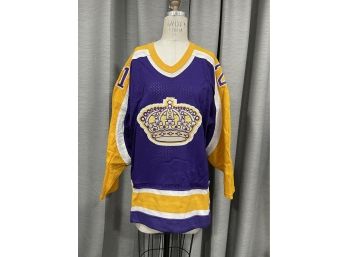 Game Used NHL Los Angeles Kings Vintage (Early 80's) Jersey Size 46  Rick Blight'