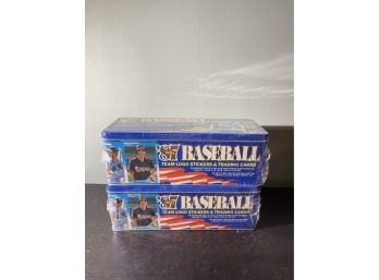 2 Factory Sealed 87 Fleer Baseball Trading Cards