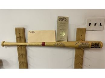 Signed Cooperstown Baseball Bat With COA #413