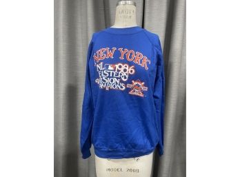 NY Mets 1986 Eastern Division Champion Long Sleeve Size Medium