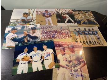 Signed Photos- Keith Hernandez, Mike Dunne, Benito Santiago,