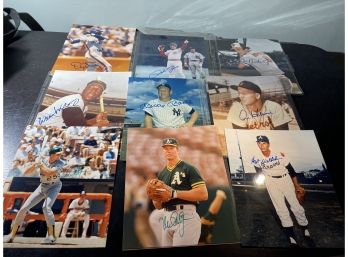 Signed Photos- Mickey Mantle, Pete Rose, Carl Ripkin Jr, & More