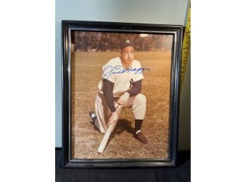 Signed & Framed MLB Sports Photo Hall Of Fame Joe Dimaggio
