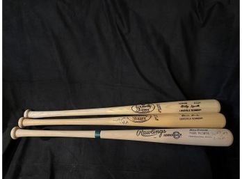 Signed Mark McGwire Bat And Unsigned Mickey Mantle And Signed Ernie Banks