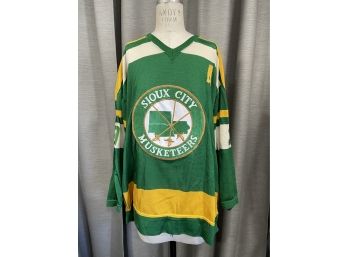 Minor League Sioux City Musketeers Game Used Jersey Size 48