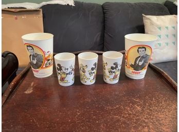 Vintage Mickey Mouse Cups & Happy Days Cups