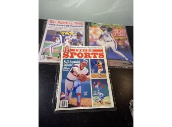 Signed Magazines  NY Mets Tom Seaver, Dwight Gooden, Ron Darling